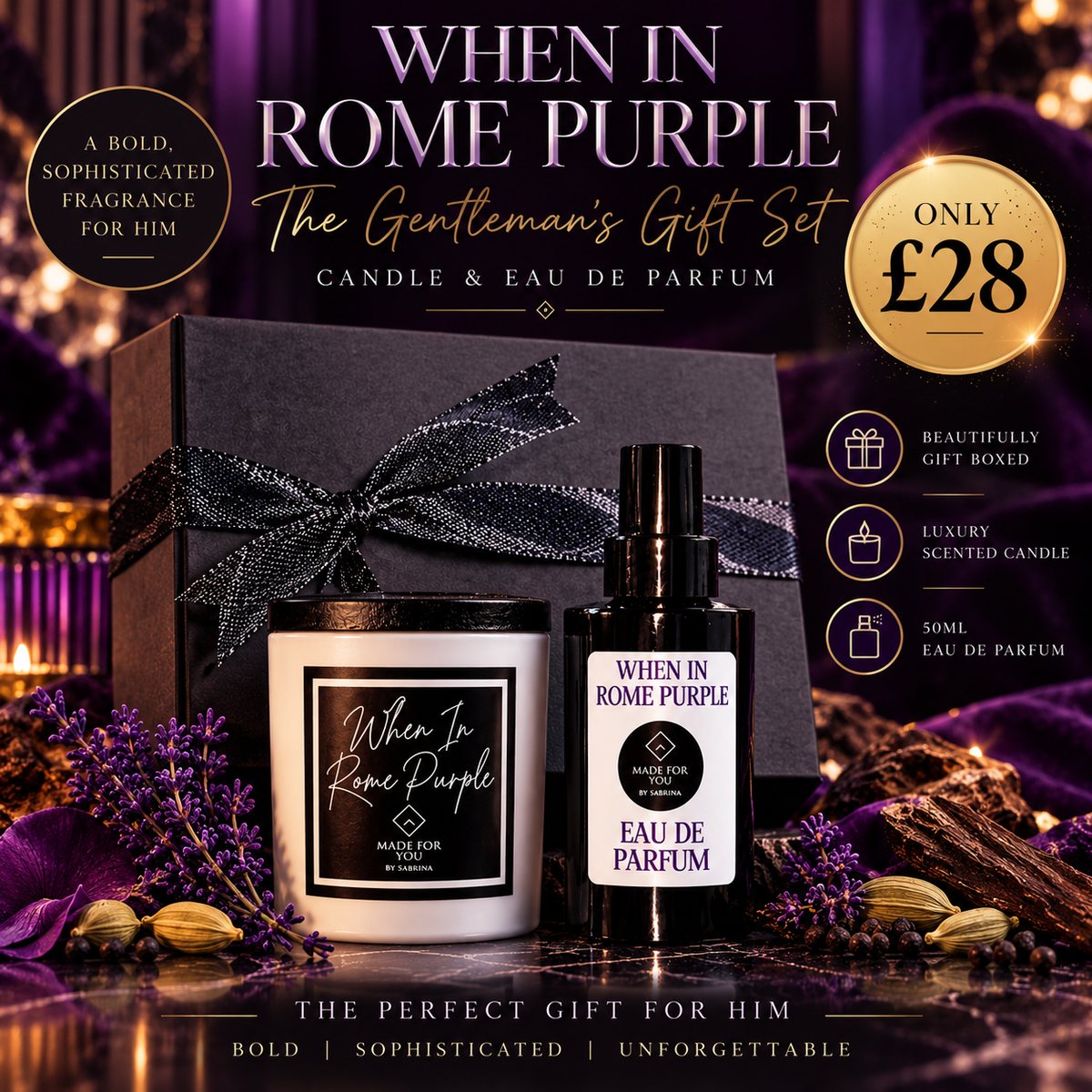 THE GENTLEMAN’S GIFT SET - WHEN IN ROME PURPLE