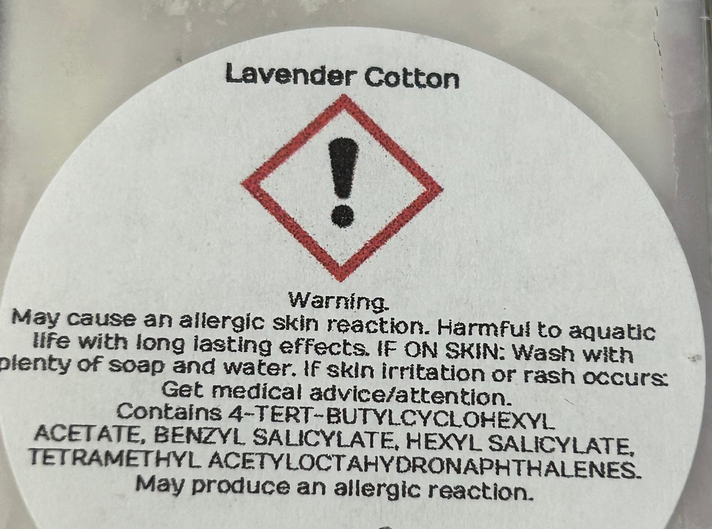 Lavender Cotton Wax Melt - Snap Bar/Pots/Wardrobe Fresheners